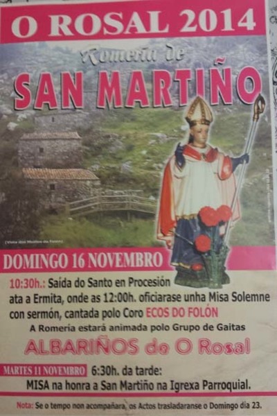 ROMERA DE SAN MARTIO 2014 O DOMINGO 30 DE NOVEMBRO DE 2014 NO ROSAL