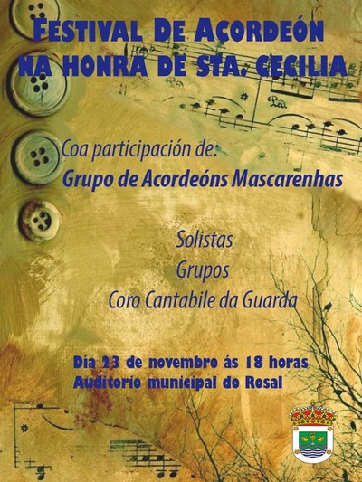 FESTIVAL DE ACORDEN NA HONRA DE STA. CECILIA O 23 DE NOVEMBRO NO ROSAL