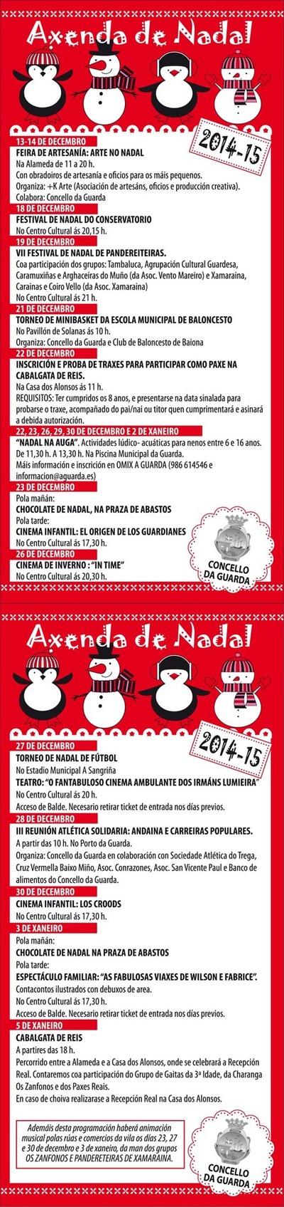 ARRANCA A PROGRAMACIN DE NADAL NA GUARDA CUN FESTIVAL DE PANDERETEIRAS