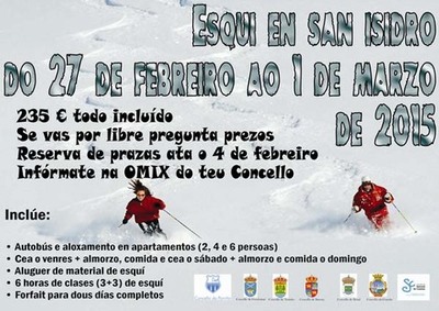 ESQUI EN SAN ISIDRO. III VIAXE  NEVE COORGANIZADO POLAS OMIX DA COMARCA