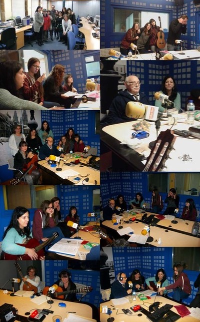 EL GRUPO ANTORCHA EN LOS ESTUDIOS DE RADIO OBRADOIRO