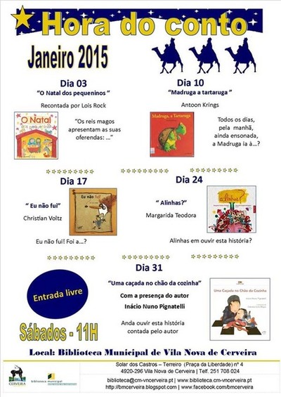 HORA DO CONTO - OS SBADOS DE JANEIRO NA BIBLIOTECA DE VILANOVA DE CERVEIRA