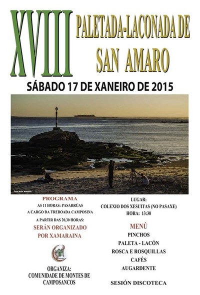 XVIII LACONADA-PALETADA DE SAN AMARO O 17 DE XANEIRO EN CAMPOSANCOS-A GUARDA