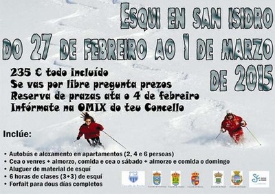 AS OMIX ORGANIZAN UNHA EXCURSIN  NEVE NA ESTACIN INVERNAL DE ESQU DE SAN ISIDRO (LEN)