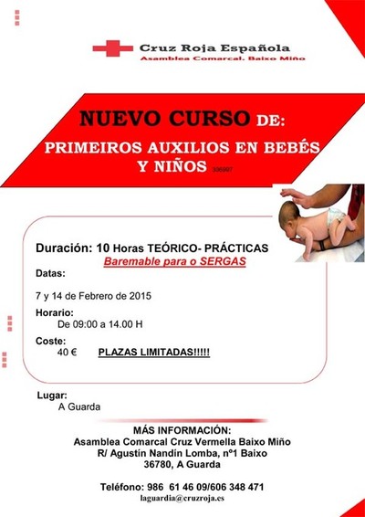 CRUZ ROJA ORGANIZA E IMPARTE UN NUEVO CURSO DE PRIMEROS AUXILIOS EN BEBS Y NIOS