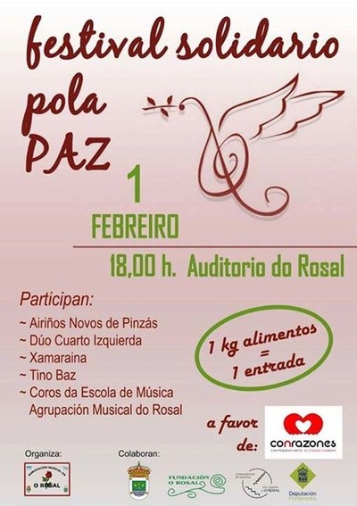 FESTIVAL SOLIDARIO O 1 DE FEBREIRO NO AUDITORIO MUNICIPAL DO ROSAL