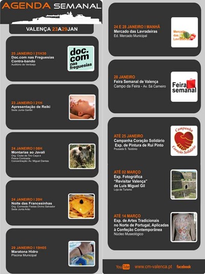 AGENDA SEMANAL VALENCA DO MINHO 23-29 JANEIRO 2015