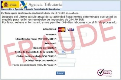 ALERTA DE PHISING DE LA AGENCIA TRIBUTARIA VA MAIL