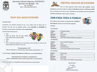 ACTIVIDADES DO ENTROIDO 2015 DA ASOCIACIN XUNTANZA DE RANDUFE-TUI