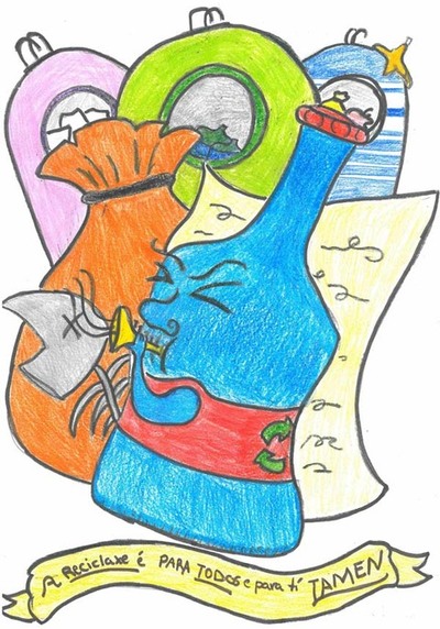 DEBUXO PREMIADO DO CONCURSO -FOMENTA A RECICLAXE 2015- NA GUARDA