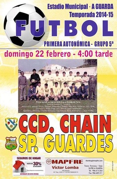 ESTE DOMINGO 22 DE FEBREIRO SPORTING GUARDS - CCD. CHAIN