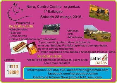 1 EXIBIO DE TREINO CANINO NO NAR, CENTRO CANINO