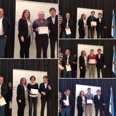 DEPORTISTAS DO CLUBE DE REMO ROBALEIRA NA RECEPCIN DO SECRETARIO XERAL DE DEPORTES DA XUNTA DE GALICIA