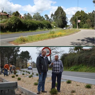 -CULTIVANDO PAISAXES- CONTINA A SA ANDAINA E TRANSFORMA O ESPAZO ANEXO A ESTRADA XERAL A ALTURA DE VILARDEMATOS