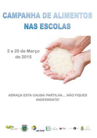 CAMPANHA DE RECOLHA DE ALIMENTOS NAS ESCOLAS DE 02 A 20 DE MARO 