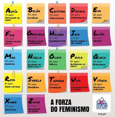 O BNG DO BAIXO MIO CHAMA A PARTICIPAR NA MANIFESTACIN UNITARIA DO FEMINISMO GALEGO O VINDEIRO DOMINGO 8 DE MARZO