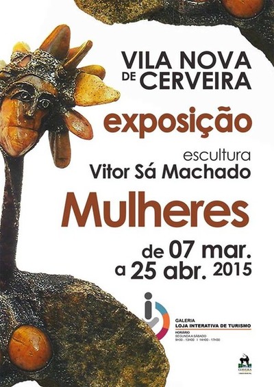 EXPOSIO DE ESCULTURA DE VITOR S MACHADO -MULHERES- NA GALERIA DA LOJA INTERATIVA DE TURISMO DE CERVEIRA