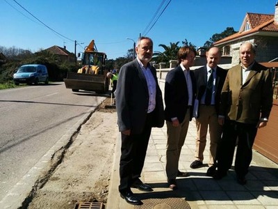 O ALCALDE DE TUI E O DIRECTOR DA AXENCIA GALEGA DE INFRAESTRUTURAS VISITARON HOXE AS OBRAS QUE SE ESTN ACOMETENDO NA PO-404 ENTRE GUILLAREI E CALDELAS