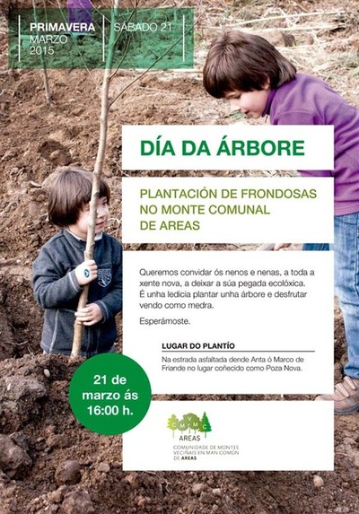 A COMUNIDADE DE MONTES DE AREAS ORGANIZA ESTE SBADO UNHA PRANTACIN DE FRONDOSAS