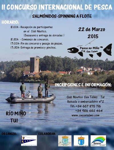ESTE DOMINGO CELBRASE O II CONCURSO INTERNACIONAL DE PESCA DEPORTIVA DE SALMNIDOS A FLOTE ORGANIZADO POLO CLUB NUTICO SAN TELMO