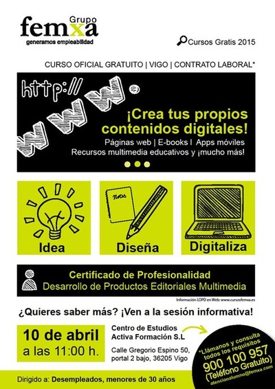 FRMATE COMO DISEADOR WEB Y MULTIMEDIA Y CONSIGUE UN CONTRATO LABORAL EN VIGO