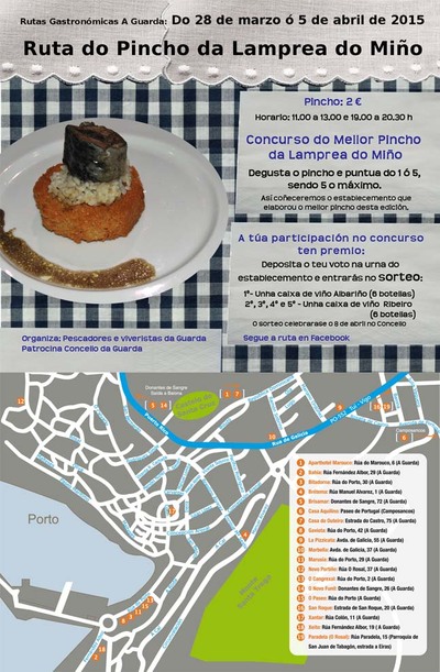 RUTA DO PINCHO DA LAMPREA DO MIO 2015 NA GUARDA