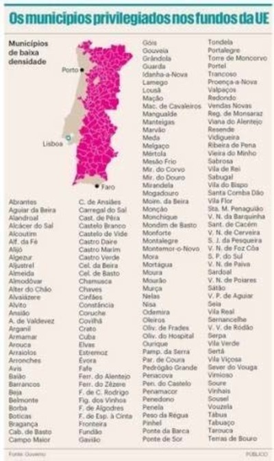 GOVERNO APROVA MAPA -PORTUGAL DE BAIXA DENSIDADE-