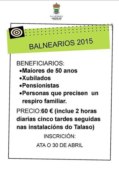 INSCRIPCINS BALNEARIOS 2015 ATA O 30 DE ABRIL NO ROSAL