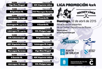 ESTE DOMINGO FINALIZAN EN A CORUA AS COMPETICINS DA LIGA PROMOCIN 4X4 DE HCKEY LIA