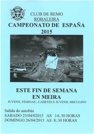 AUTOBUSES DENDE A GUARDA PARA APOIAR S REMEIROS DE ROBALEIRA NO CAMPIONATO DE ESPAA