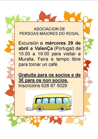 EXCURSION DA ASOCIACION DE MAIORES DO ROSAL A VALENCA