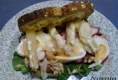 RECETA: SANDWICH VEGETAL CON ATUN Y HUEVO