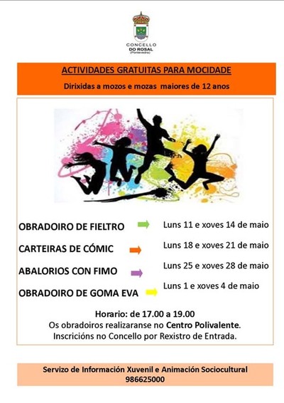 ACTIVIDADES GRATUTAS PARA A MOCIDADE NO ROSAL