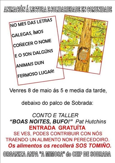 ANIMACIN E LECTURA SOLIDARIA O 8 DE MAIO EN SOBRADA - TOMIO
