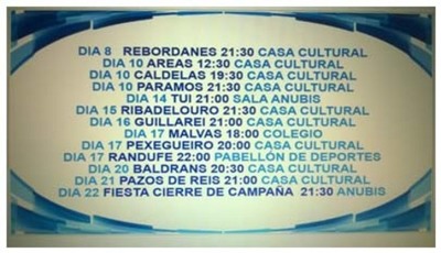 CALENDARIO DE MITINS DO PARTIDO POPULAR DE TUI