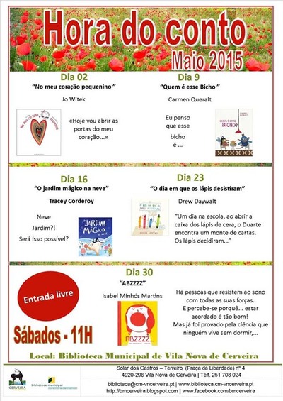 HORA DO CONTO - MAIO 2015 - NA BIBLIOTECA DE VILANOVA DE CERVEIRA