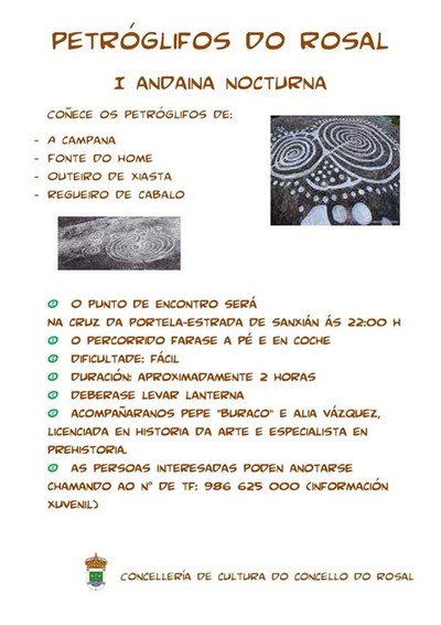 PETRGLIFOS DO ROSAL I ANDAINA NOCTURNA O 30 DE MAIO DE 2015