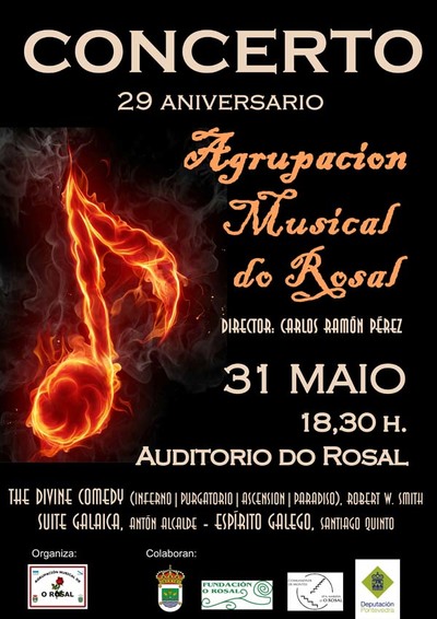 CONCERTO 29 ANIVERSARIO DA AGRUPACIN MUSICAL DO ROSAL ESTE DOMINGO