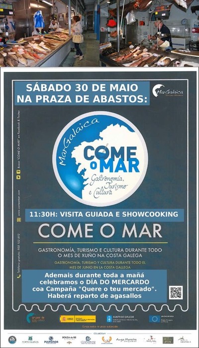 A GUARDA CELEBRA ESTE SBADO O DA EUROPEO DO MERCADO CUN SHOWCOOKING E UNHA VISITA POLA PRAZA DE ABASTOS