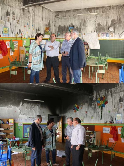 OS DANOS NA ESCOLA UNITARIA MARA ZAMBRANO DE O ROSAL ROLDAN OS 50.000 EUROS