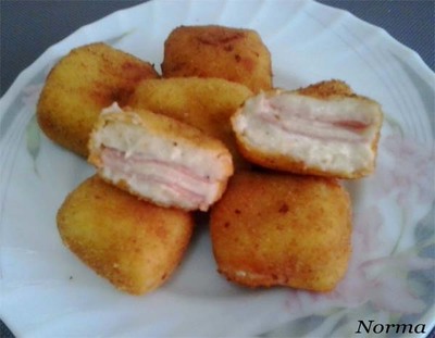 RECETA: CUADRADITOS DE JAMON DE PAVO Y QUESO