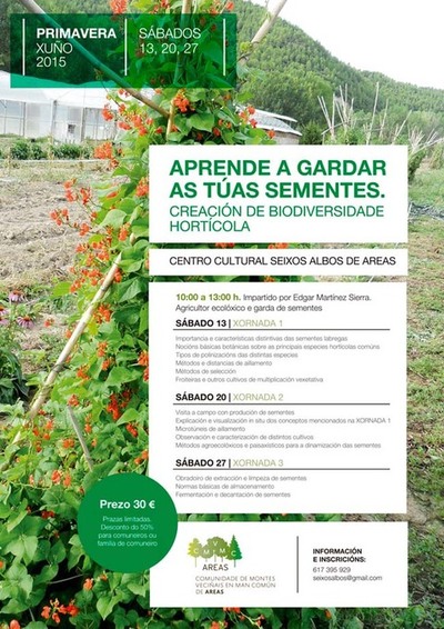 XORNADAS DE CREACIN DE BIODIVERSIDADE HORTCOLA NA COMUNIDAE DE MONTES DE AREAS