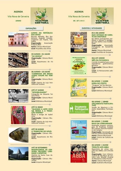 AGENDA SEMANAL VILANOVA DE CERVEIRA 5 JUNHO 2015