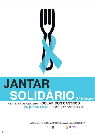 LIGA PORTUGUESA CONTRA O CANCRO: DIA 20 DE JUNHO SERVE-SE SOLIDARIEDADE AO JANTAR