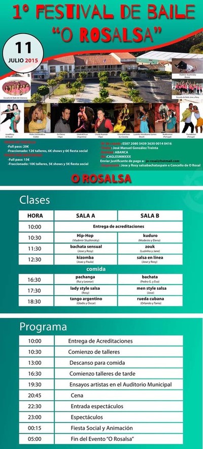I FESTIVAL DE BAILE -O ROSALSA- EL 11 DE JULIO