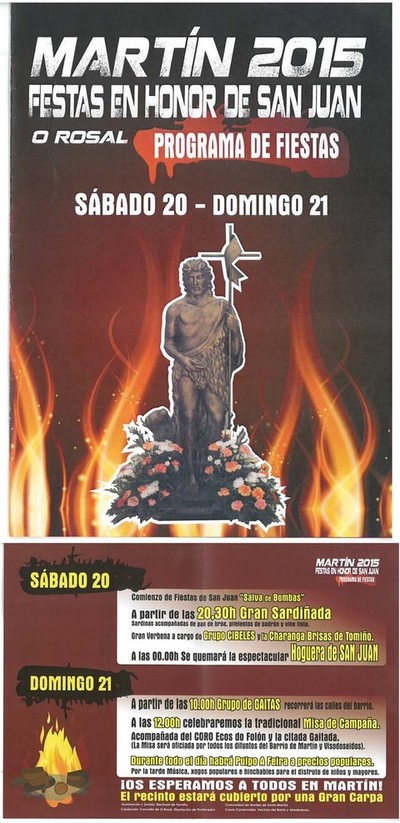 FESTAS DE SAN JUAN MARTN 2015 O 20 E 21 DE XUO DE 2015