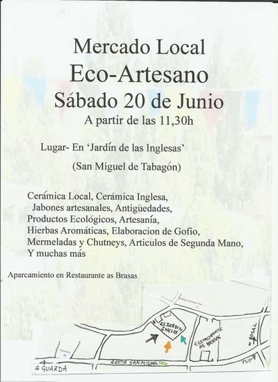 MERCADO LOCAL ECO-ARTESANO ESTE SBADO 20 DE JUNIO EN O ROSAL