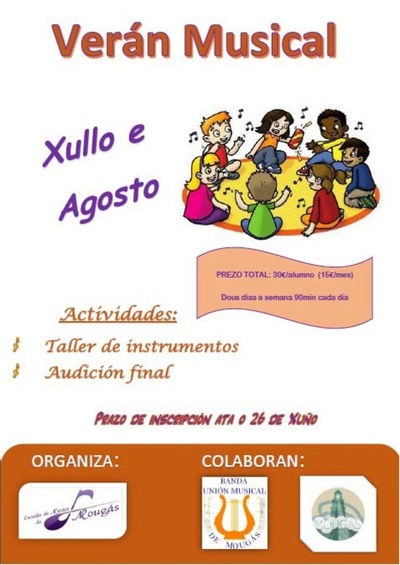 A ESCOLA DE MSICA DE MOUGS ORGANIZA UN VERN MUSICAL