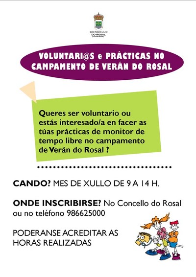 PRCTICAS DE MONITOR DE TEMPO LIBRE ESTE VERN NO ROSAL