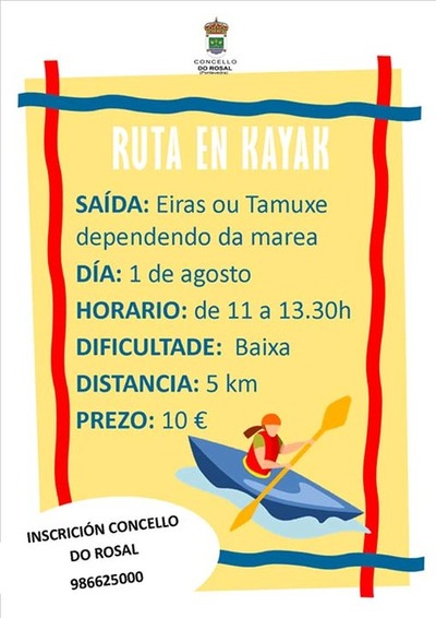 RUTA EN KAYAK O 1 DE AGOSTO NO ROSAL